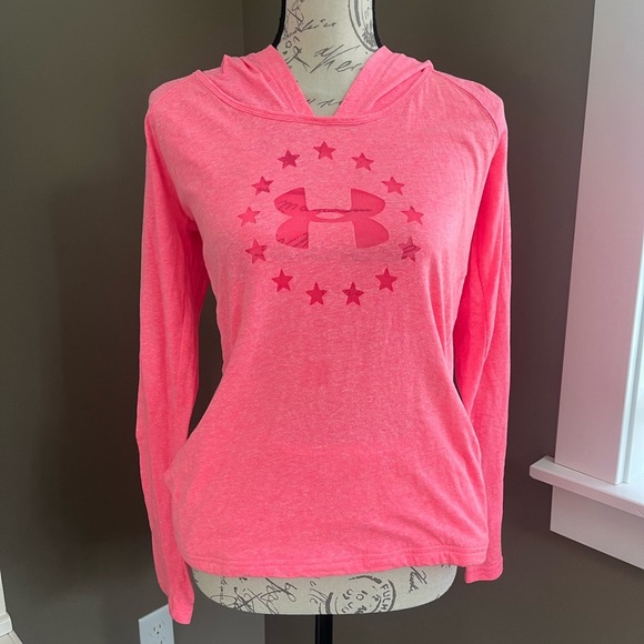 Under Armour Tops - Barbie pink under armor hoodie, size M